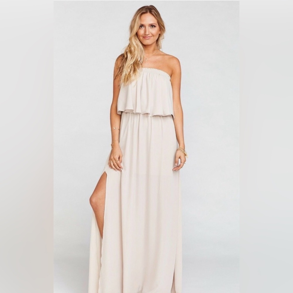 Show Me Your Mumu Hacienda Maxi Dress - “Show Me The Ring Crisp” XS